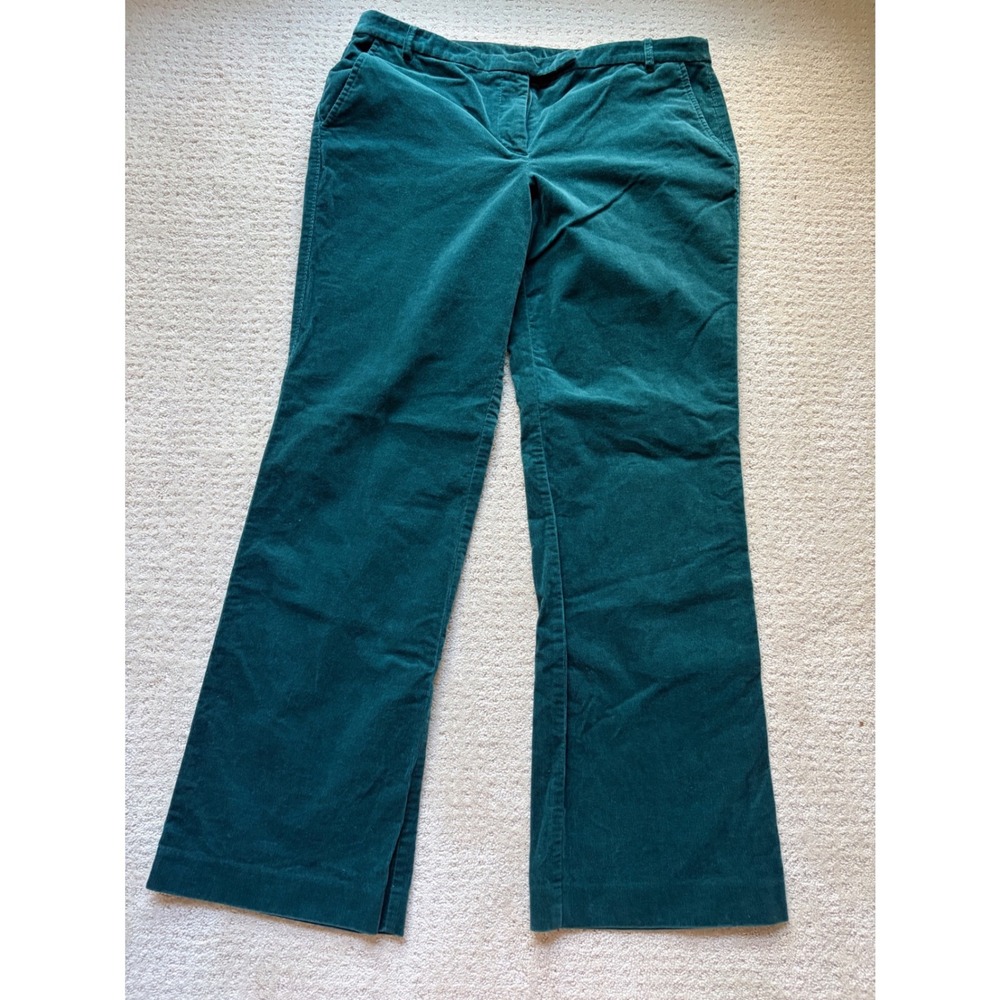 Ann Taylor LOFT Pants 10 Green Corduroy Marisa Dark Academia Preppy Retro
